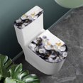 thumbnail image 2 of KUIFORTI Gold Butterfly Toilet Seat Cover Black Tie Dye Toilet Cover Set of 2 Pcs Toilet Tank Lid Cover Dust Cover Toilet Seat Lid Covers for Bathroom Deocr Accessories, 2 of 6