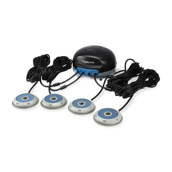 Aquascape 75001 Pond Water Aerator Air Pump 4 Outlet Circulation System Kit