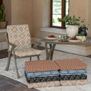 ARDEN Outdoor Dining Chair Cushion 20 x 20, Water Repellent, Fade Resistant 20 x 20, Global Vintage Medallion
