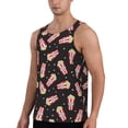 thumbnail image 2 of Balery Popcorn Pattern Men's Workout Tank Top Gym Muscle Tee Fitness Bodybuilding Sleeveless T Shirt Quick Dry Fit Muscle Tank Top Slim-Fit Tank-X-Large, 2 of 7