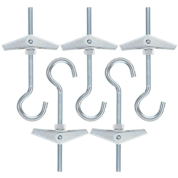 HOOWIFFY Toggle Bolt Kit 5 Sets Carbon Steel Heavy Duty Wall Anchors for Wood Board Assembly