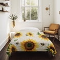 thumbnail image 4 of Yellow Sunflowers Small Tapestry for Bedroom Wall Hanging Tapestry, Summer Farmhouse Retro Beige Ceiling Backdrop Tapestries Poster Blanket Wall Decor for Teens Room Living Room Dorm 23" x 28", 4 of 8