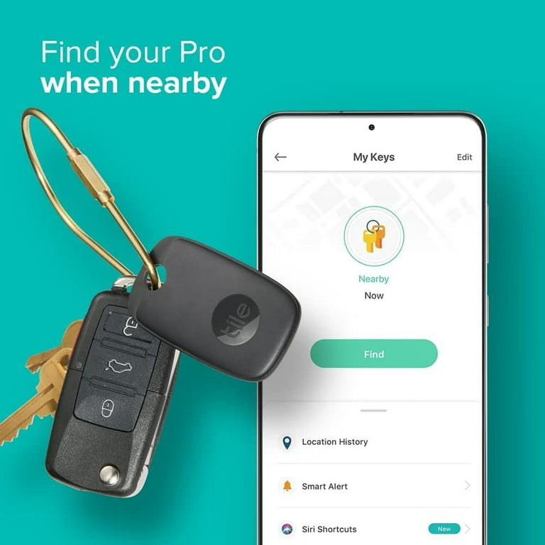 Tile Pro (2022) 1 pack Powerful Bluetooth Tracker, Key Finder and Item  Locator for Keys, Bags, and More; Up to 400 ft Range Black RE-43001 - Best  Buy