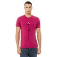 thumbnail image 2 of Breast Cancer Support Faith Cross Men's T-shirt, S, Cyber Pink, 2 of 5