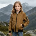 thumbnail image 2 of 8-9 Years Big Boys Bomber Jacket Zip Up Lightweight Flight Coat Casual Outerwear, 2 of 7