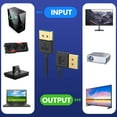thumbnail image 2 of Flexible Silicone Angled DisplayPort DP1.4 Cable Highly Resolution 8K60Hz and 4K/144Hz Compatible Various Lengths, 2 of 16