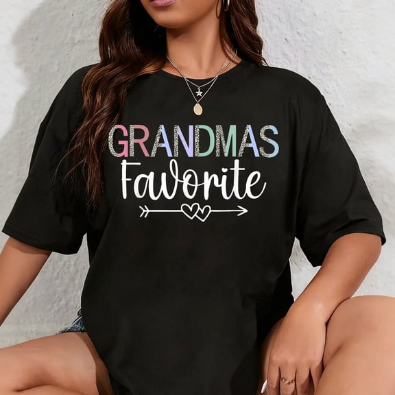 100% Cotton Grandma's Favorite Grandparent Grandchild Humor Family T-Shirt