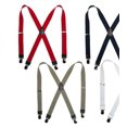 thumbnail image 2 of CTM  Elastic Anti Slip Pin Clip Suspenders with Leather Drop Tabs (Men), 2 of 3