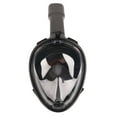 thumbnail image 1 of Máscara de buceo con esnórquel y vista panorámica de 180 grados, antivaho, a prueba de fugas, para niños y adultos, color negro, talla L y XL, 1 of 8