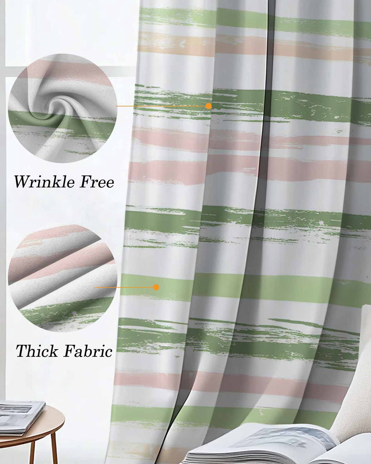 Blackout Curtains 45 Inches Long for Bedroom, Thermal Insulated Room Darkening Black Out Window Curtain Panels Grommet Drapes for Living Room