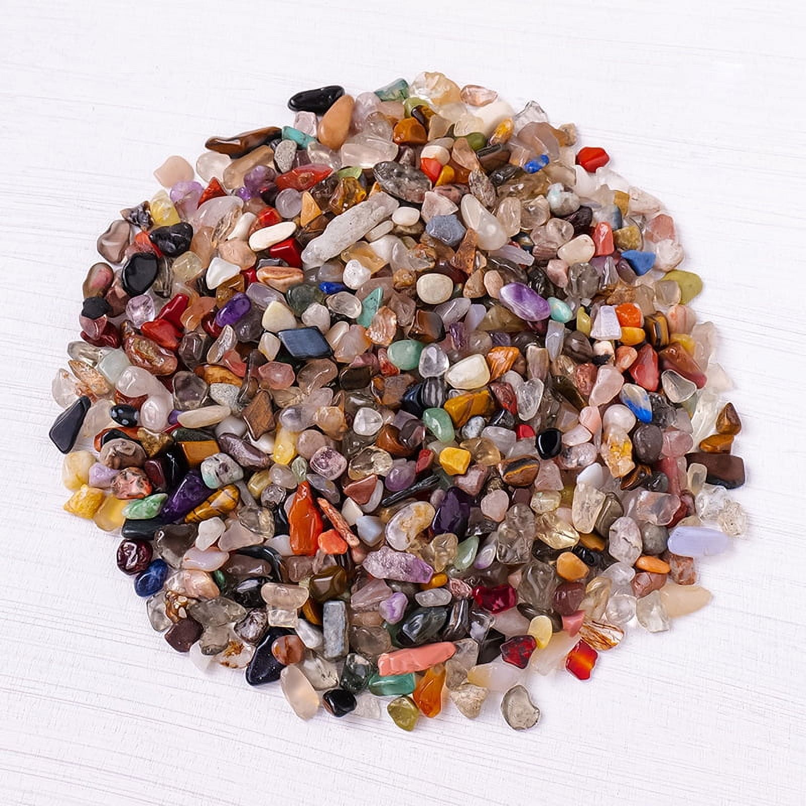 Firefly Hope 1kg 5-7mm Color Natural Crystal Crushed Stones, Decorative Pebbles for Fish Tanks, Flower Pots & Home Decorative Use