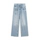 thumbnail image 1 of Pantalones vaqueros de cintura alta para mujer, Vaqueros largos de pierna ancha, ajustados e informales, Estilo Vintage, 2023, 1 of 5