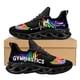 thumbnail image 1 of Zapatos planos con estampado de alas de color degradado para mujer, zapatillas deportivas de gimnasia para adolescentes, calzado con cordones resistente al desgaste, nuevo, 1 of 6