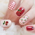 thumbnail image 4 of 40PCS Nail Art Cherry Ornament Stereo Rhinestone-Green Leaf Cherry Alloy Adepaton Uñas Postizas y Decoración, 4 of 5