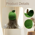 thumbnail image 7 of Milageto Y2K Beanie for Women Anime Aesthetic Warm Costume Accessories Crochet Beanie Green Lemon Hat, 7 of 7