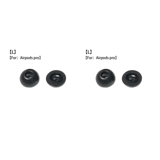 crativent Noise Isolate Ear Tips for Replacement Earbuds Cover Protective Earphone Earplugs For black L 2Set