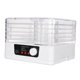 thumbnail image 1 of Máquina de secado de alimentos, 5 bandejas, Control de control de botón apilable silencioso grande, 35-70  degree para secador de alimentos y verduras para , Blanco, 1 of 9