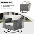 thumbnail image 2 of XIZZI 9 Pieces Outdoor Furniture Sectional Sofa Patio Set with Swivel Rocking Chair and Fire Pit Table,Beige, 2 of 11
