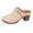 Beige, variant on RotHome Women’s Closed Toe Chunky Heels Mules Comfortable Slip On Slides Backless Loafers Shoes for Women Low Kitten Heels Breathable Summer Sandals
