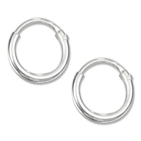 Making Wire Earrings - STERLING SILVER 8MM ENDLESS WIRE HOOP EARRINGS