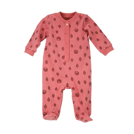 Girl Hedgehog - Hedgehog Geo Print Henley Sleep 'N Play Pajamas (Baby Girls)