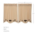 thumbnail image 2 of VHC Brands Kettle Grove, Applique Crow and Star, L36xW36, Tier Set of 2, Tan, 2 of 5