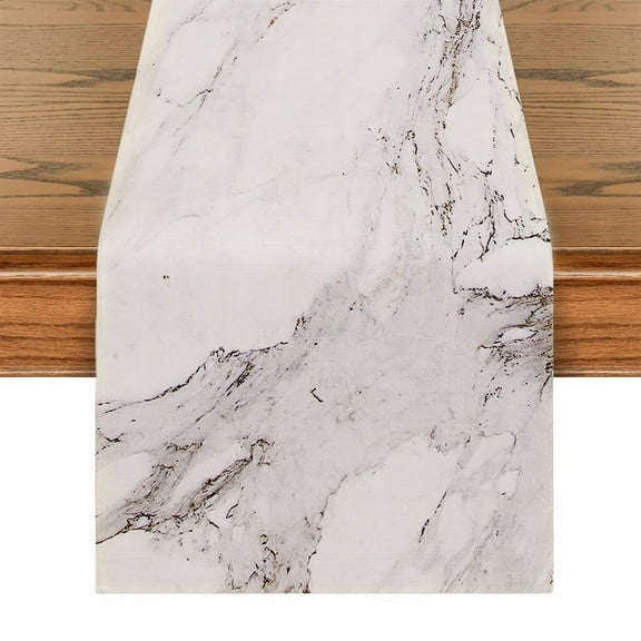 Marble Table Runner, Modern Minimalism Table Throw Tablecloth, For Kitchen Dining Living Room, Show Wedding Party Table Setting Decor