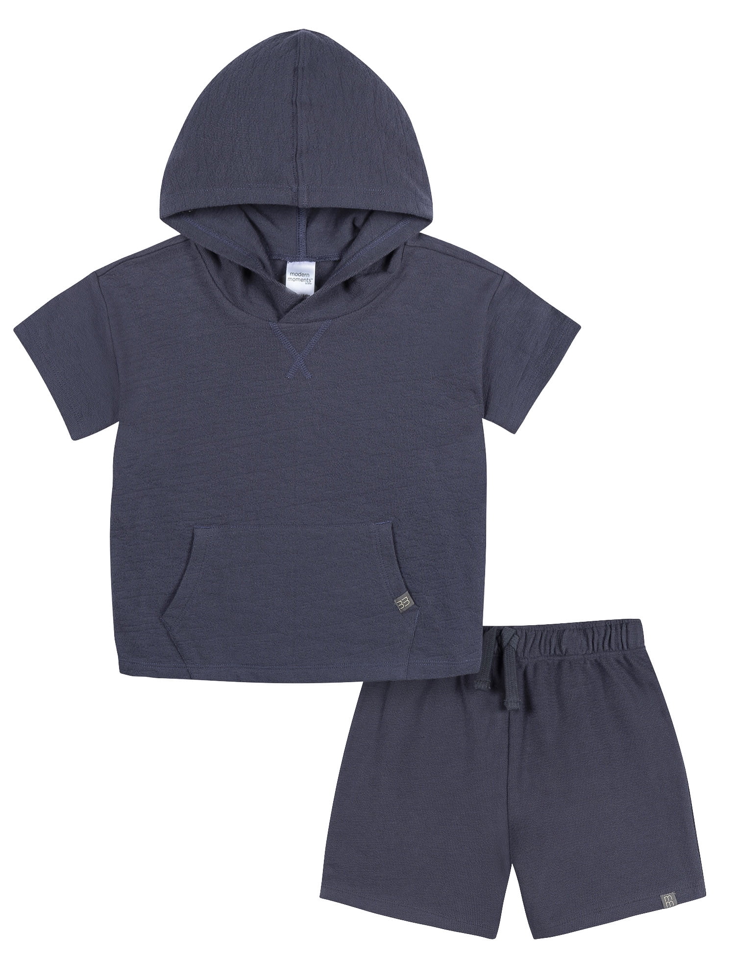 Modern Moments by Gerber Toddler Boy Hooded Top and Short Outfit Set, 2-Piece, Sizes 12 Months - 5T