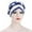 Blue, variant on Blue Baseball Cap Women Baotou Hat Milk Silk Two-Color Nail Beads Braid Turban Polyester
