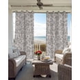 thumbnail image 4 of Farmhouse Flower Blackout Curtains 39 Inches Long for Bedroom, Botanical Vintage Grey Leaf Plant Thermal Insulated Room Darkening Black Out Window Curtain Panels Grommet Drapes for Living Room, 4 of 8