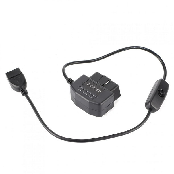 Fugacal 18.7in OBDII OBD Power Cable OBD2 To USB Charger Cable
