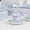 thumbnail image 4 of BalsaCircle 2 Blue Porcelain Espresso Cups and Saucers with Gift Box Party Accessories, 4 of 8