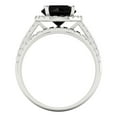 thumbnail image 4 of Clara Pucci 14K White Gold 2.52 Natural Onyx Engraveable Engagement Ring + Wedding Band Set, 4 of 7