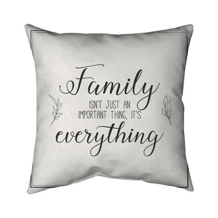 Begin Home Decor 5541-2626-QU45 26 x 26 in. Family-Double Sided Print Indoor Pillow