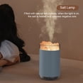 thumbnail image 4 of 3 in 1 Aroma Diffuser Humidifier with Salt Lamp 6 Colors Changing LEDs Night Light 260ml USB Powered Air Purifier for Home Office, 4 of 7