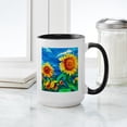 thumbnail image 4 of CafePress - Sunflowers Painting Mugs - 15 oz Ceramic Large White Novelty Mug, 4 of 4
