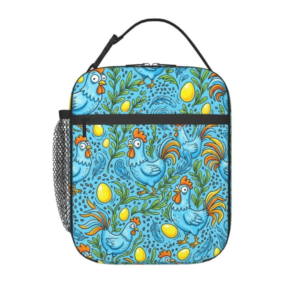 Chicken Lunch Bag For Women Men, Insulated Reusable Lunch Tote Bag, Large Capacity Lunch Box For Work, Leakproof Cooler Lunch Bag For Office Picnic Travel