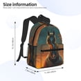 thumbnail image 3 of Daiia Sunset Prairie Meditating Horse School Backpack for Men Women, Unisex Large Waterproof Bookbag Schoolbag Casual Daypack for High School/College/Teens/Travel/Work Black, 3 of 8