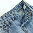 thumbnail image 4 of KIDSCOOL SPACE Infant Jeans,Baby Toddler Elastic Band Inside with D-ring Distressed Soft Denim Pants,Light Blue,12-18 Months, 4 of 6