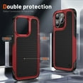 thumbnail image 2 of Armor Shockproof Case for iPhone 16, [Military Grade Anti-Drop] Rugged Hybrid Hard PC+Soft Silicone Heavy-Duty Tough Durable Slim Fit Lightweight Protective Bumper Phone Case, Red, 2 of 8