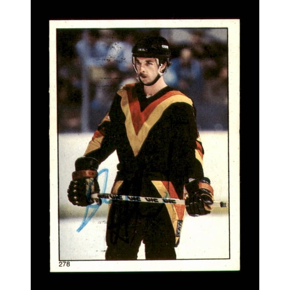 Doug Halward Autographed 1983-84 Topps Stickers Card #278 Vancouver Canucks SKU #251581
