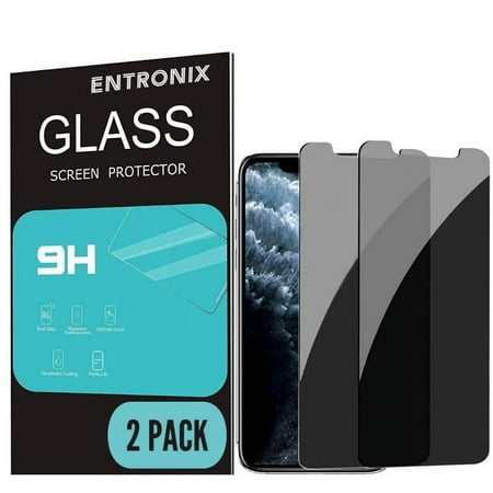 Entronix Privacy Screen Temperd Glass Protector for iPhone 11 Pro and iPhone Xs/X, Anti-Spy Tempered Glass Film, 2-Pack
