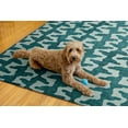 thumbnail image 4 of Linon Outdoor Washable Area Rug Collection, Aqua and Green, 7' x 9', 4 of 9