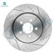 thumbnail image 3 of Set of 4 Front 345mm-Rear 320mm Drilled Slotted Brake Disc Rotors For 2007 2009-2011 2021 Dodge Charger, 3 of 8