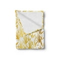 thumbnail image 2 of Bamboo Print Soft Flannel Fleece Blanket, Tropic Theme Bamboo Leaves and Outgrowing Shoots Reflecting Sun, Cozy Plush for Indoor and Outdoor Use, 50" x 60", Earth Yellow Pale Coffee, by Ambesonne, 2 of 5