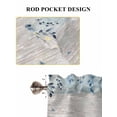 thumbnail image 6 of Blue Starfish Coastal Bathroom Window Curtain, Eucalyptus Summer Nautical Shell Vintage Light Filtering Coffee Kitchen Curtains, Bedroom Living Room Curtains 2 Panel 84"x54", 6 of 6