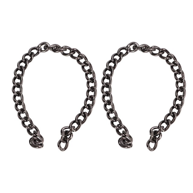 Cadena curva de 10 metros de hierro, estilo elegante y resistente, accesorios para hacer joyas DIY, para tobilleras, collares, pulseras, color plateado y negro