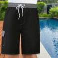 thumbnail image 4 of North 15 Men's Microfiber Swim Trunks with Cargo Pocket-6110-Blk-Gry-XL, 4 of 8