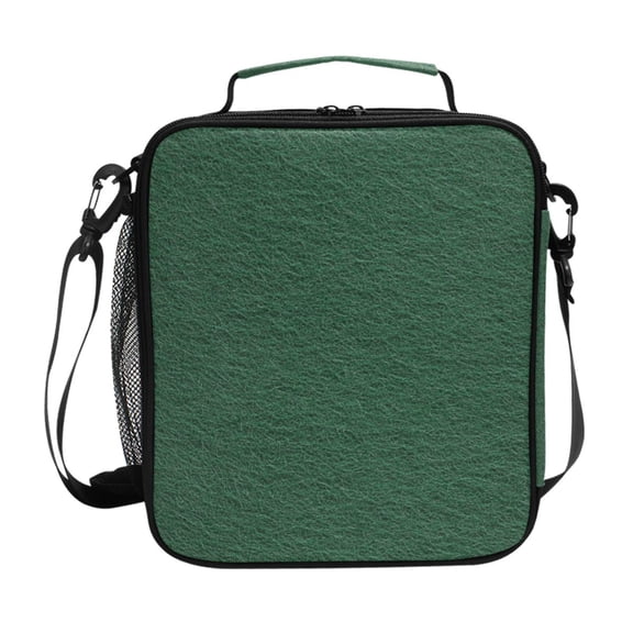 Haosy Dark Green Felt Reusable Lunch Box Men/Women Insulated Lunch Bag for School Picnic Travel