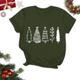 thumbnail image 1 of Puntoco Camiseta de manga corta con cuello redondo y estampado navideño para mujer Camiseta de manga corta con cuello redondo, 1 of 4
